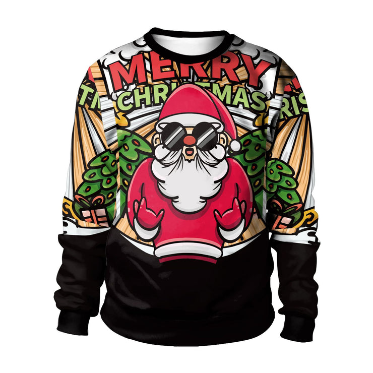 Digital Printing Christmas Round Neck Sweater