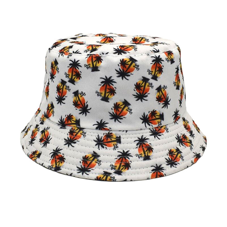 Men's And Women's Outdoor Double-sided Sunscreen Printed Fisherman Hat