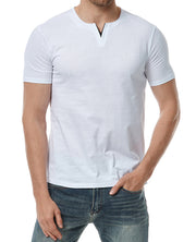 Men's V-neck Fashion Short Sleeve Cotton