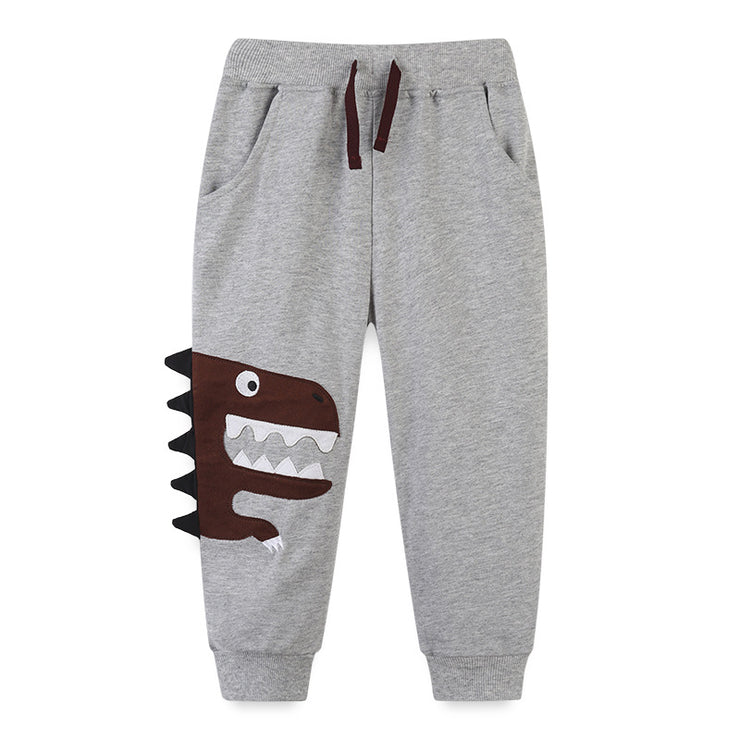 Boys' Fashion Casual Embroidered Sports Pants