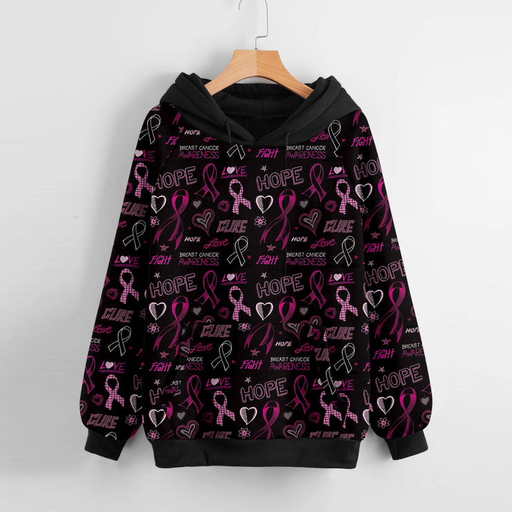 Women's Halloween Pumpkin Printed Long-sleeved Hooded Sweater