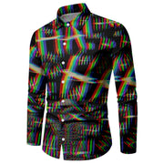 Men's Fashionable 3D Printed Long-sleeved Shirt