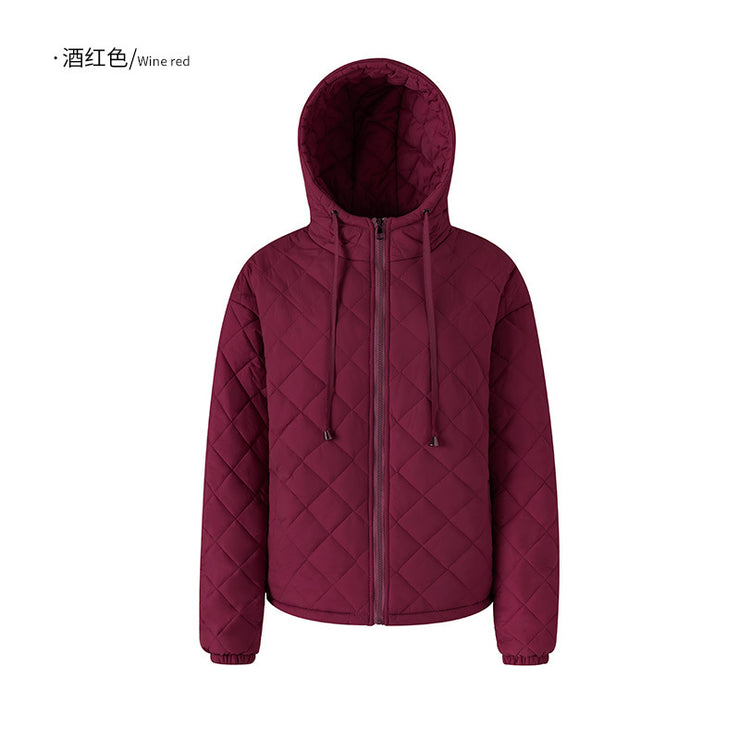 Women's Hooded Cotton-padded Clothes Short Autumn And Winter Cold-resistant