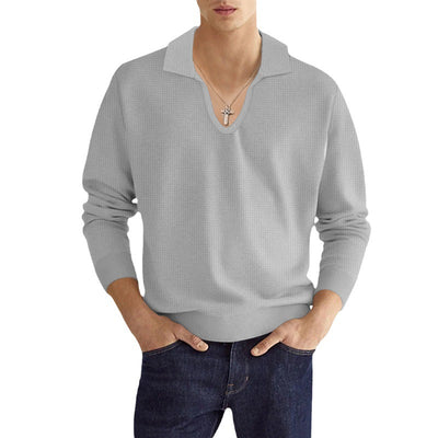 Men's Fashion Casual Solid Color Long Sleeve