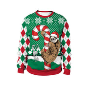 Digital Printing Christmas Round-neck Pullover