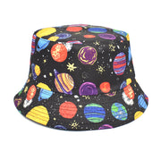 Men's And Women's Outdoor Double-sided Sunscreen Printed Fisherman Hat