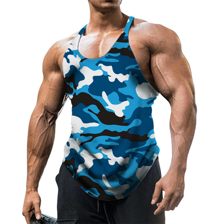 Men's U-neck Sleeveless Camouflage Vest Outdoor