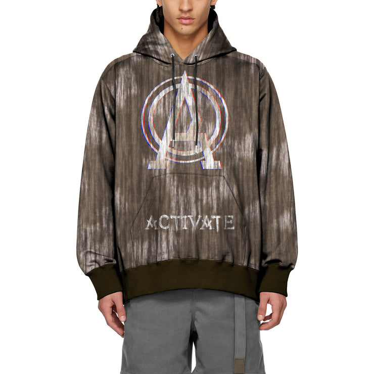 Men's Fashion Connector Retro Camouflage Digital Printed Hoodie