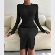 Women's Knitted Jumpsuit Bottoming Skirt Slim-fit Slimming Dress