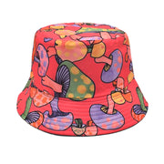 Men's And Women's Outdoor Casual Colorful Mushroom Pattern Fisherman Hat