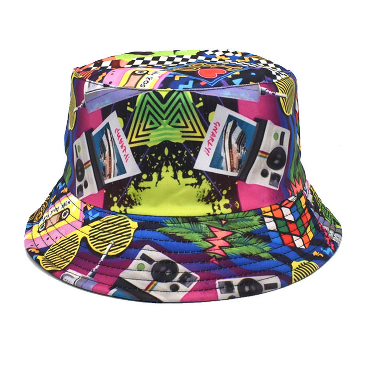 Men's And Women's Outdoor Leisure Printing Sun-shade Sun Protection Hat