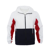 Men's Fashion Casual Polo Collar Contrast Color Double-layer Hooded Jacket