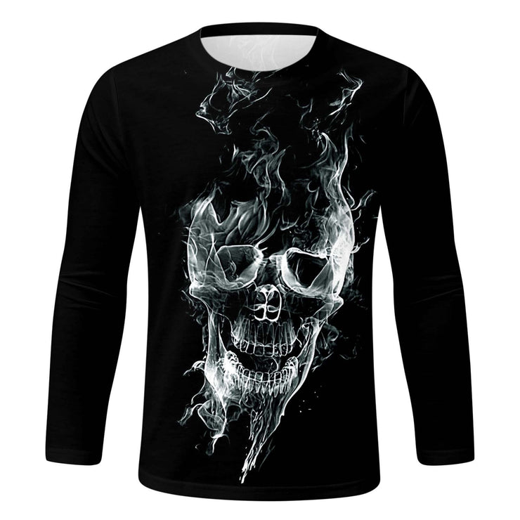 Men's Fashion Casual 3D Printed Long-sleeved T-shirt