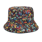 Men's And Women's Outdoor Double-sided Sunscreen Printed Fisherman Hat