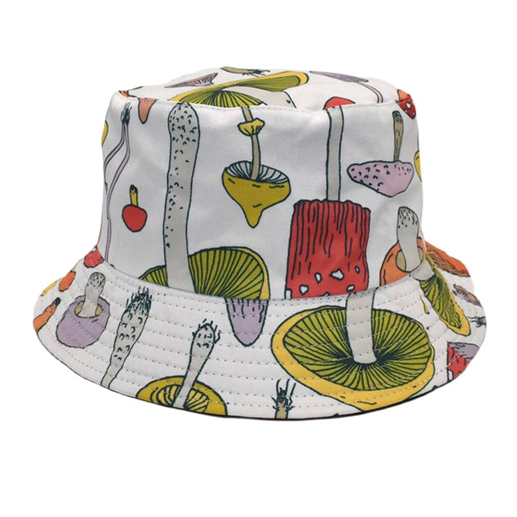 Men's And Women's Outdoor Casual Colorful Mushroom Pattern Fisherman Hat