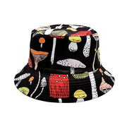 Men's And Women's Outdoor Casual Colorful Mushroom Pattern Fisherman Hat