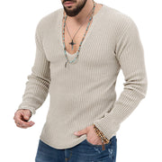 Men's Sweaters Long Sleeve Slim-fit Top