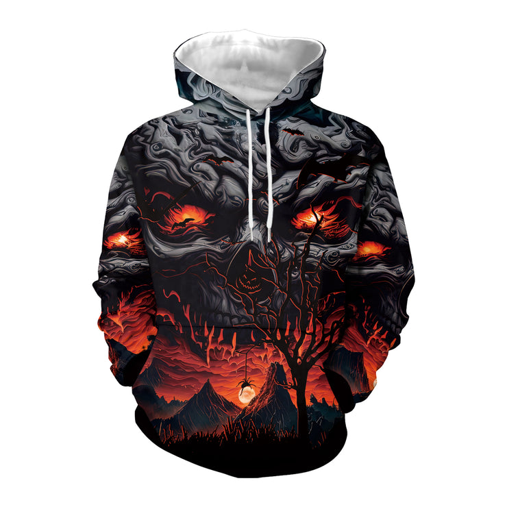 Men's Halloween 3D Digital Printing Dark Couple Casual Sweatshirt