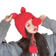 Thermal Knitting Cute Rabbit Ear Hat