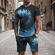 Fashion 3D Color Printing Men's Casual Tops