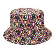 Men's And Women's Outdoor Double-sided Sunscreen Printed Fisherman Hat