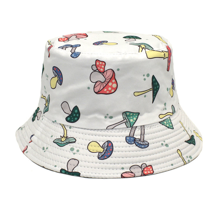 Men's And Women's Outdoor Casual Colorful Mushroom Pattern Fisherman Hat