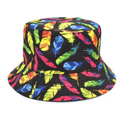 Men's And Women's Outdoor Double-sided Sunscreen Printed Fisherman Hat