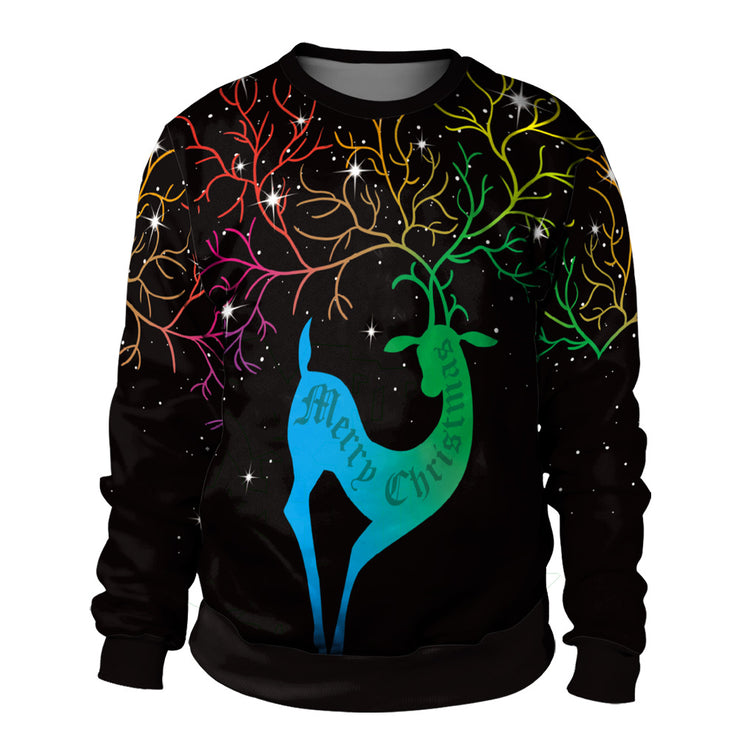 Digital Printing Christmas Round Neck Sweater