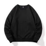 Combed Cotton Solid Color Round Neck Terry Sweater