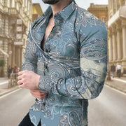 Men's Long-sleeved Shirt Casual Printing