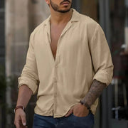 Fashion Trendy Men's Long-sleeved Shirt Loose