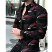 Men's Clothing Print Long Sleeve Men's Shirt