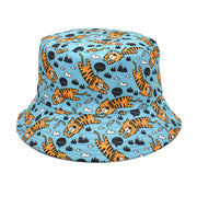 Men's And Women's Outdoor Double-sided Sunscreen Printed Fisherman Hat