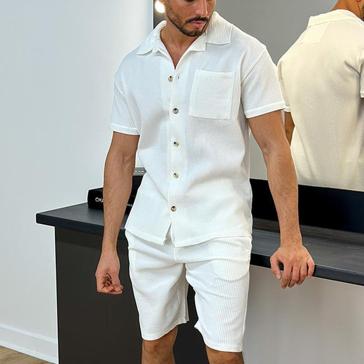 Men's Polo Short-sleeved Shorts Suit