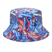 Men's And Women's Outdoor Double-sided Sunscreen Printed Fisherman Hat