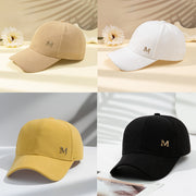 Simple Couple Iron Mark M Baseball Cap Outdoor Sunshade Sun Protection Hat