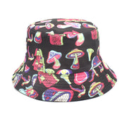 Men's And Women's Outdoor Casual Colorful Mushroom Pattern Fisherman Hat