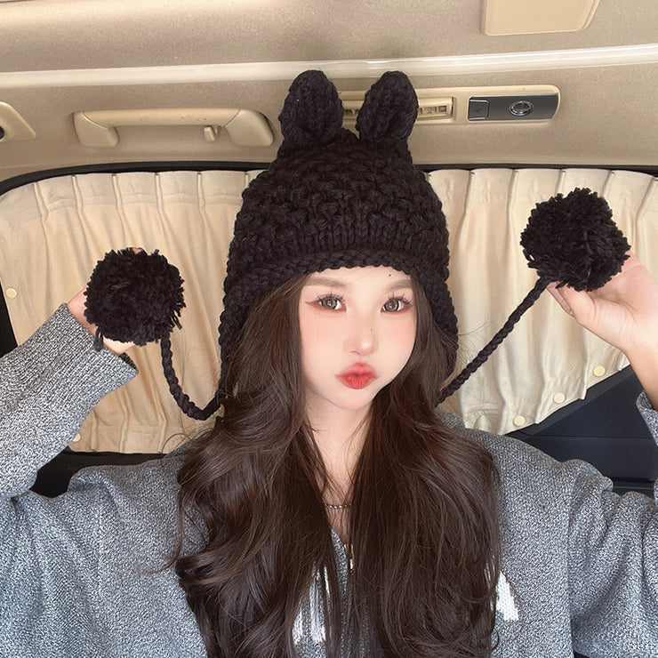 Thermal Knitting Cute Rabbit Ear Hat