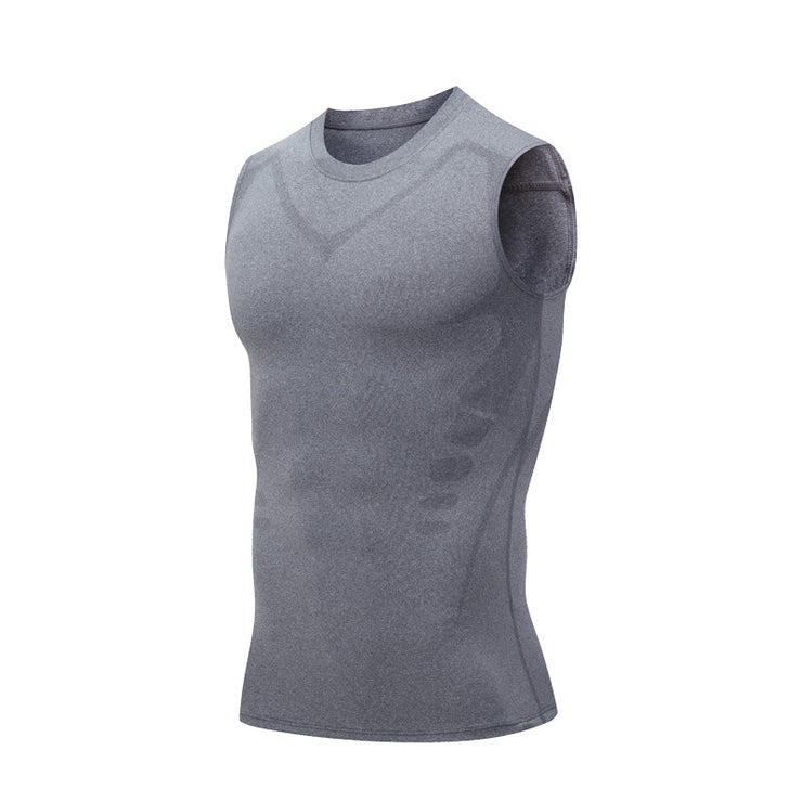 Men's Exercise Workout Quick-drying Breathable Slim Fit Tight Stretch Vest