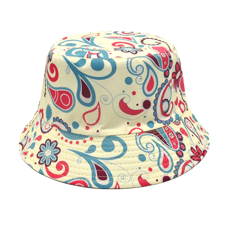 Men's And Women's Outdoor Double-sided Sunscreen Printed Fisherman Hat