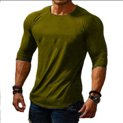 Long Sleeve Sports Solid Color Men's T-shirt