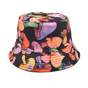 Men's And Women's Outdoor Casual Colorful Mushroom Pattern Fisherman Hat