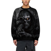 Men's Halloween Round Neck Skull Digital Printing Sweater