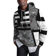 Hooded Sweater Men's Geometric Pattern Street Trend