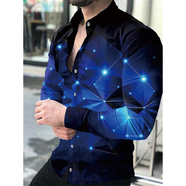 Men's Long-sleeved Shirt Casual Printing