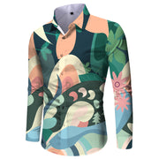 Men's Shirt Fashionable Printed Long Sleeve