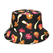 Men's And Women's Outdoor Casual Colorful Mushroom Pattern Fisherman Hat