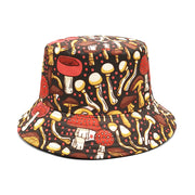 Men's And Women's Outdoor Casual Colorful Mushroom Pattern Fisherman Hat