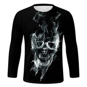 Men's Fashion Casual 3D Printed Long-sleeved T-shirt