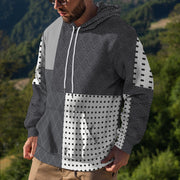 Hooded Sweater Men's Geometric Pattern Street Trend